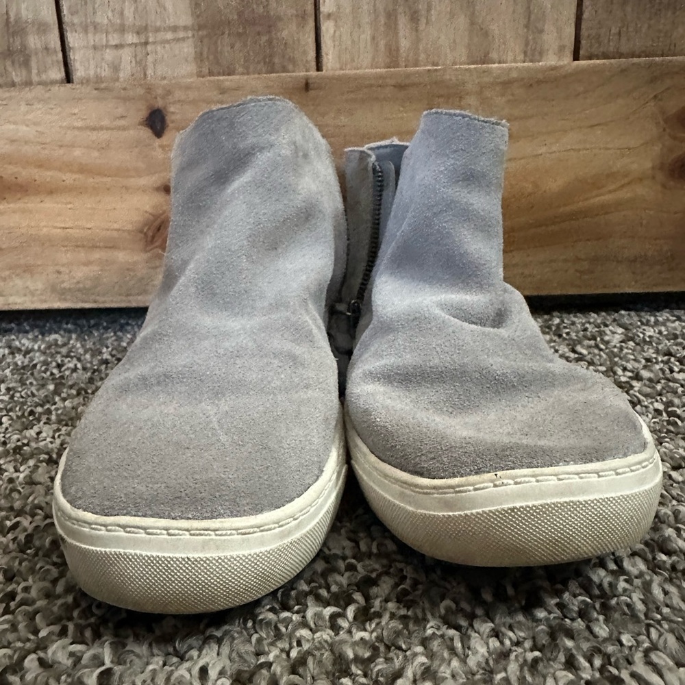 Gray sneaker boots